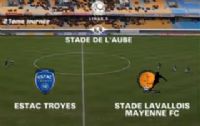 Football Ligue 2 : vidéo du match ESTAC Troyes - Stade Lavallois du 28 janvier 2012. Le samedi 28 janvier 2012 à Troyes. Aube. 